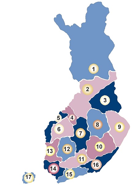 karta om regionala medlemmar